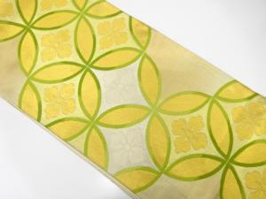 アンティーク　花七宝模様織り出し袋帯（材料）